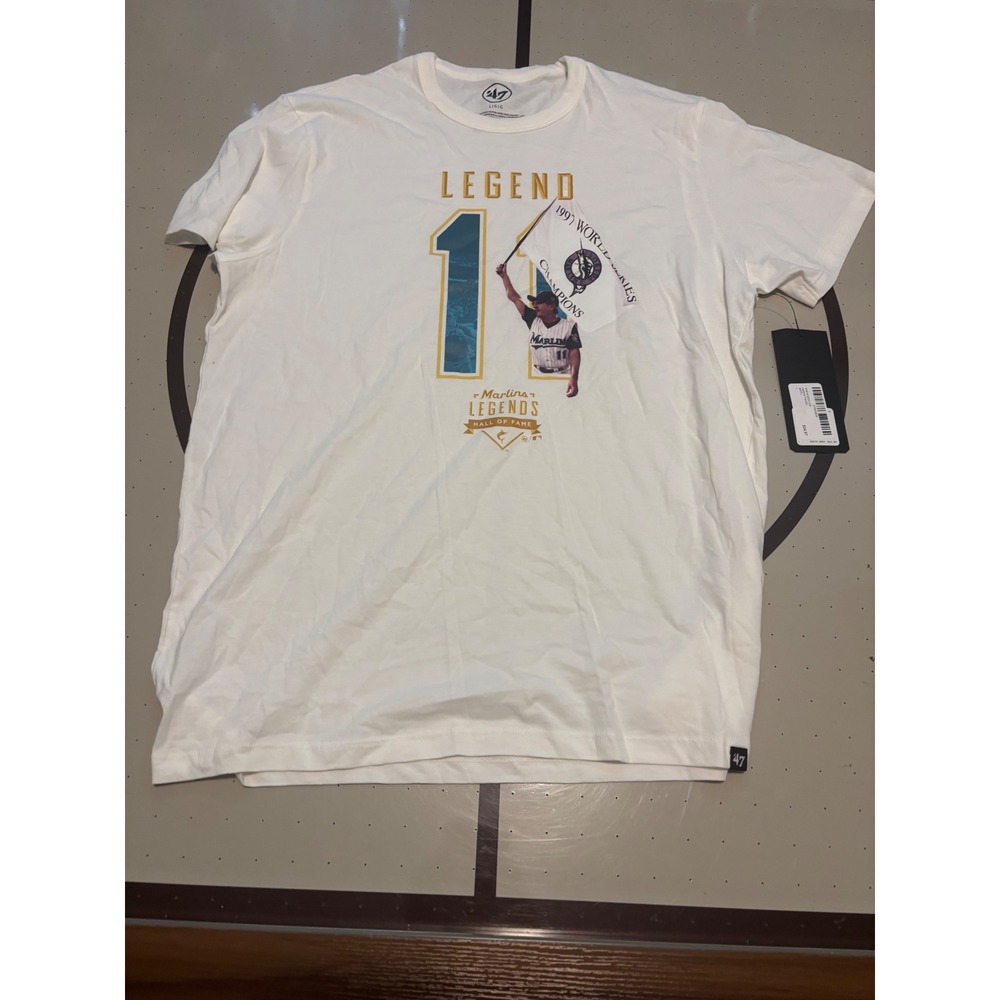 47 Brand Miami Marlins Legends Hall of Fame Livan Hernandez T-Shirt Mens Large